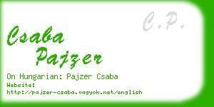 csaba pajzer business card